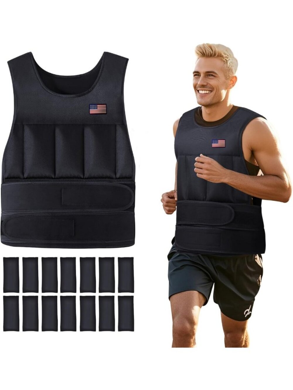 Adjustable Weighted Vest 2-30 Lbs for Men & Women - Perfect for Running